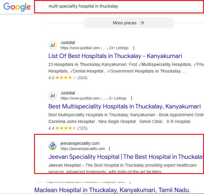 multi speciality hospital in thuckalay