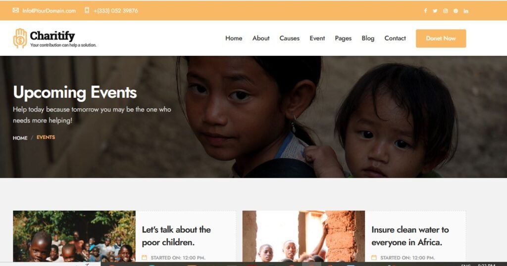 NGO Website design